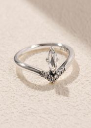 925 Sterling Silver Classic Wish Ring with Clear Cz Fit Jewellery Engagement Wedding Lovers Fashion Ring4515940