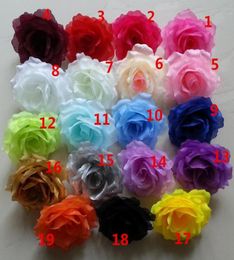 500PCS 10CM 20colors artificial Silk rose arch flower heads diy flower props accessoires wedding decoration kissing ball making2155506