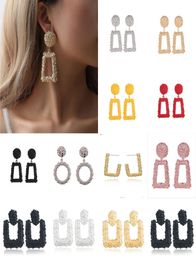 Big Vintage Earrings For Women Colour Golden Geometric Statement Earrings 2018 Metal Earing Hanging Trend Jewelry4166559