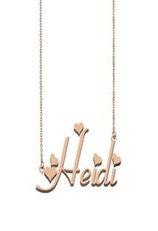 Heidi name necklaces pendant Custom Personalized for women girls children friends Mothers Gifts 18k gold plated Stainless ste3038932