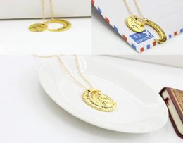 I Love You Pendant Necklace Moon Lovers Love Gold Colour Chains Women Jewellery Necklaces Fashion 1 3qwa G2B2519830