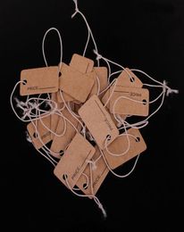 1000pcs 13cm23cm Brown Kraft String Blanks Wedding Favour Label Paper Pricing Tags with Rope2143494