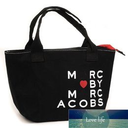 Black Classic canvas tote simple Shopping bag letter print Handbag Japanese Magazine Appendix Small Carrying Bags Red Zipper3200