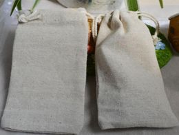 Natural Linen Gift Bag 7x16cm 8x22cm 10x35cm Wigs Hair Jewellery Gift Packaging Pouch8228678