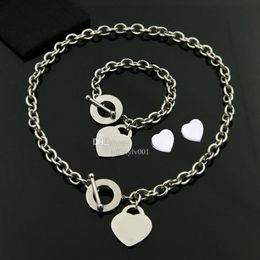 Love heart necklace bracelet Jewellery sets designer OT Jewellery for womens mens bracelets necklaces birthday christmas gift wedding 277K