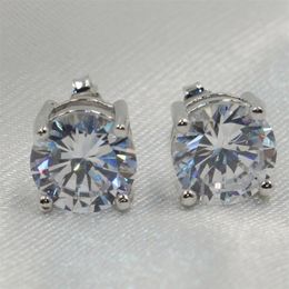 choucong Romantic Jewelry Stud Earrings For Wedding Elegant 925 Silver Color 5A Cubic Zirconia Stone CZ Diamond Earring G311N