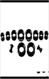 Eyebrow 30Pcslot Black Acrylic Taper With Sile Tunnels Plug Gauge Kit Ear Expander Stretcher Set Body Piercing Jewelry Kv9Wj T5F9W1347946