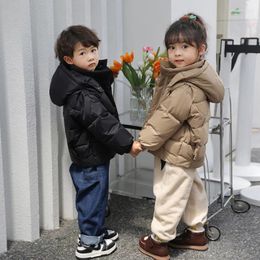 Down Coat Children's Jacket 2023 Winter Western Style Baby Boy Children Korean Thick Mid-Length Kids'