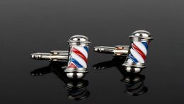 Dongsheng Tie Clips Cufflink Series Barber Shop Barber Pole Cufflinks Men Shirt Cuff Buttons Jewellery Cufflinks New Accessories6362274