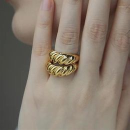 2020 New Daily Fashion Index Finger Knuckle Rings For Party Jewelry Croissant Shape 18K Gold Plated Rings For Women Open1239b