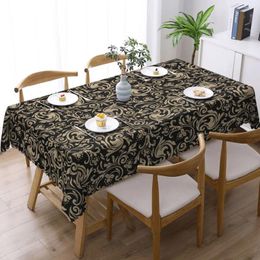 Table Cloth Baroque Style Tablecloth Floral Print Waterproof Rectangular Cover Tablecloths Graphic For Decor Home Dining