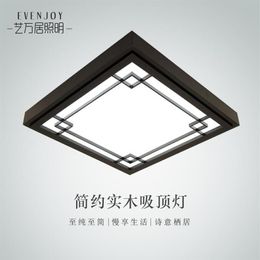 Ceiling Lights Japanese Style Delicate Crafts Wooden Frame Light Led Luminarias Para Sala Dimming Lamp2669
