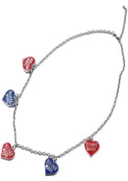 Japanese NIGO Human Made Red And Blue Love Necklace Tide Brand Fashion Trend Sweater Chain Versatile Jewellery Accessories6931137