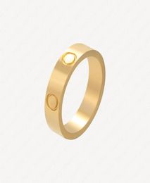 2022 High Polished Love Ring For Wmen Size 5mm 6mm 18K Gold Plated Stainless steel Eternal Promise Couple Rings Men Fashion Access2103711