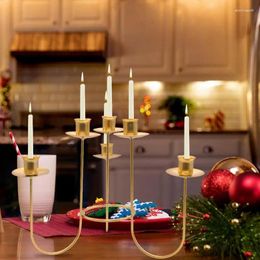 Candle Holders For Table Candlestick With 6 Arms European Style Stands Dinner Housewarming Home Decoration