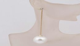 Gold Plated Fashion Big Ball Pearl Earrings Dangle Earring for Women6426738