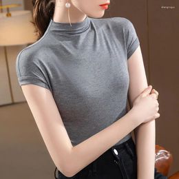 Women's T Shirts HIgh Quality 2023 Women Tops Elastic Force Design Winter Autumn T- Shirt Female Clothing Sexy Crop Top Clothes Casual