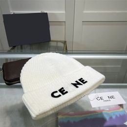 Luxury Designer beanie Hats CELINF Autumn/Winter Knitted Hat Brand Designer Beanie/Skull Caps Cashmere Letters Casual Outdoor Fitted Cap