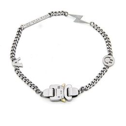 19ss ALYX necklace Bracelet Metal Chain Men Women Hip Hop Outdoor ALYX Street Accessories Smile Necklace220T