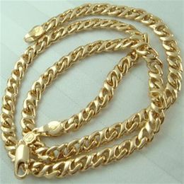 18K 18CT Gold Filled Unisex 45cm Lenght Chain Necklace N104249h