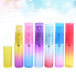 Storage Bottles Empty Glass Spray 5ml Refillable Gradient Colour Makeup Atomizers Container For Travel Perfumes ( 12 Packs )