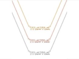 Small Mama Mom Mommy Letters Necklace Stamped Word Initial Love Alphabet Mother Necklaces for Thanksgiving Mother039s Day Gifts7579179
