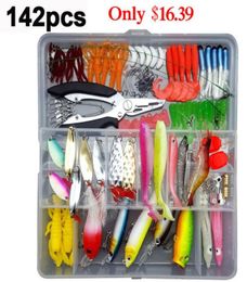 3356104106109122142166280pcs Fishing Lures Set Spoon Hooks Minnow Pilers Hard Lure Kit In Box Fishing Gear Accessories T202916692