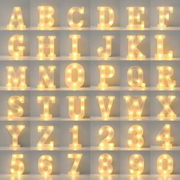 Other Event Party Supplies Alphabet LED Letter Lights Luminous Number Lamp Battery Night Light for Wedding Birthday Christmas Home Decoration 231212