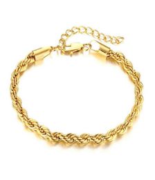 Women039s Bracelet Joolim High End 18k Gold Plated Rope Chain Bracelet Stainls Steel Jewelry4917162