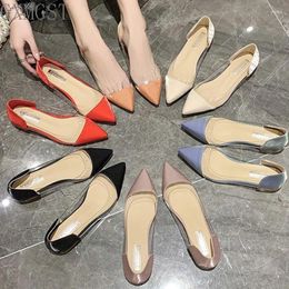 Dress Shoes Maogu Woman Ballet Flats Candy Color Ladies Shoe Plus Size 2023 Spring Summer Women Transparent Slip On Flat Zapatos Mujer