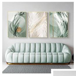 Paintings Shades Wall Art Canvas Painting Nordic Posters And Prints Pictures For Living Room Decor Foggy Plant Dried Leaves Sunlight W Dhiup