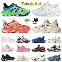 Free Shipping Designer Casual Shoes Luxury Brand Track 3 3.0 Men Women Pink White Black Sneakers Gomma Leather Trainer Nylon Printed Plate-Formes Walking Sneakers