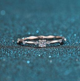 925 Silver Diamond Test Passed 01 Carat 3mm E Colour Moissanite Ring Perfect Cut Sparkling Mini Lab Grown Diamond Rings for Girl C45233301