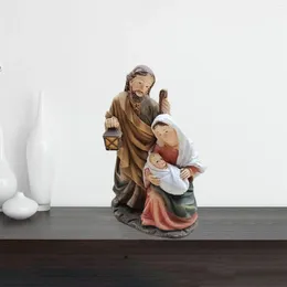 Decorative Figurines Nativity Scene Figures Holy Family Resin Statue Living Room Home