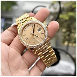 2024 QC With Box Papers high-quality watch DAY-DATE 228348RBR-0002 18K Yellow Gold Movement Automatic Sapphire Mens watch