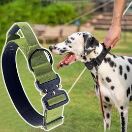 Dog Training Obedience Tactical Collar Military Adjustable Duarable Nylon German Shepard For Medium Large Walking Pet Accessories 231212