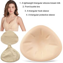 Breast Pad 34B-44B triangular lightweight silicone breast prosthesis for mastectomy 231211