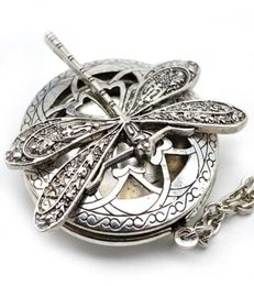 Vintage Round Hollow Alloy Aromatherapy Jewellery Essential Oil Can Be Opened Diffuser Retro Dragonfly Necklace Pendant49789683528459