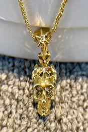 Luxury Fashion Decadent Aesthetics Skull And Pendant Neklace Brand Gold Colour Jewellery For Women Punk Collar5842362
