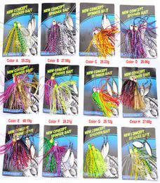 2pclot New Metal Spinner Fishing Lures 20 Colours Spoons Baits Jigs Buzzbait Bass Spinnerbaits Must Hook2064479