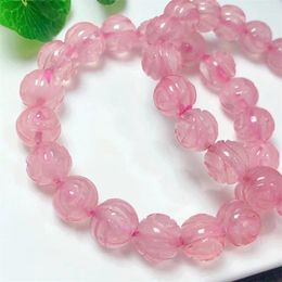 Bangle Natural Rose Quartz Flower Bracelet Crystal Reiki Healing High Quality Gemstone Fashion Children Jewelry Gift 1pcs