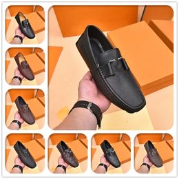 7Model Luxury Brand Printed pattern men dress shoes Flat Casual Shoe Business Office Oxfords genuine leather Designers Metal Buckle Suede loafer Size 38-46