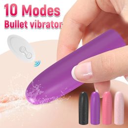 Vibrators 10 Speed Mini Bullet Remote Control Vibrators for Women Vagina Clitoris Stimulator G Spot Vibrating Love Egg Sex Toys for Adults 231213