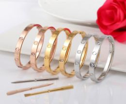 High quality designer bracelet men039s bangle titanium steel silver rose gold gold fashion Jewellery luxury ladies bangles gift9553157