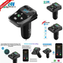 New Other Auto Electronics Car Charger FM Transmitter Bluetooth Audio Dual USB Car MP3 Player autoradio Handsfree Charger 3.1A Fast Charger Support TF card