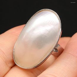 Cluster Rings Natural Shell Edging Ring White Delicate Romantic Pearl Banquet Daily Wear