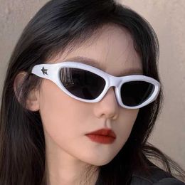 Retro Y2k Style Women Cat Eye Sunglasses Fashion Colorful Mirror Goggles Men Punk Sports Sun Glasses 230920