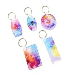2022 Party Favour Acrylic Sublimation Blank Keychain DIY Transparent Crystal Plate Keychains Delivery4533436