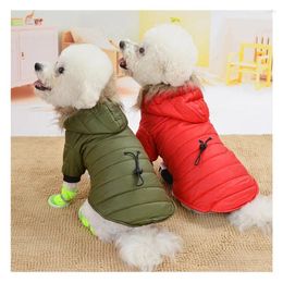 Dog Apparel Down Jackets Winter Warm Coat Jumpsuit Thicken Pet Clothing Cat Clothes For Yorkshire Costume Puppy Hoodie