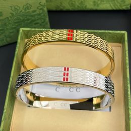 Women Bangle Brand Double Letter Designer Bracelet Stainless Steel Jewellery Gold Plated Sier Bracelets Wristband Cuff Jewellery Christmas Gift